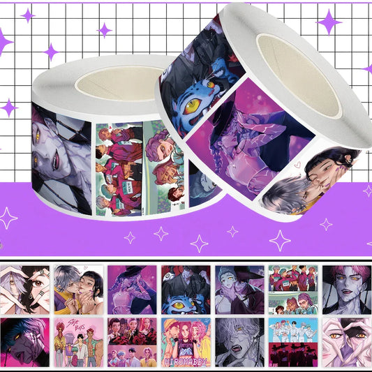 Vibrant Demon Hunters Stickers Roll – Perfect for Anime &amp; KPop Fans